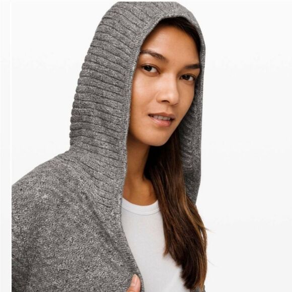 Lululemon As Promised Cardigan Heathered Speckled Black Style W3CQ7S Siz… - Picture 3 of 14